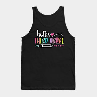 Back To School  Third 3rd Grade For Kids  Girl Women Tank Top